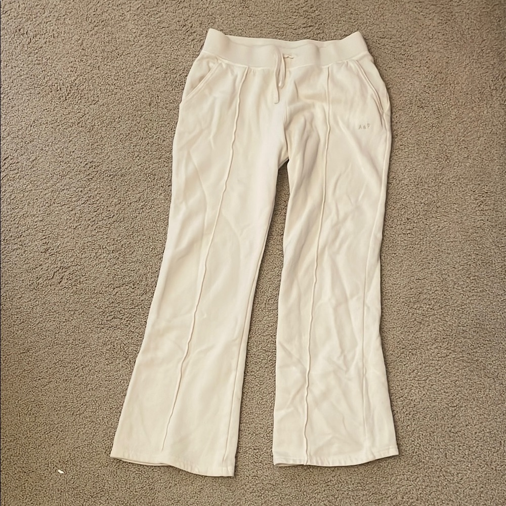 Abercrombie Kids Cream Open Leg Sweats